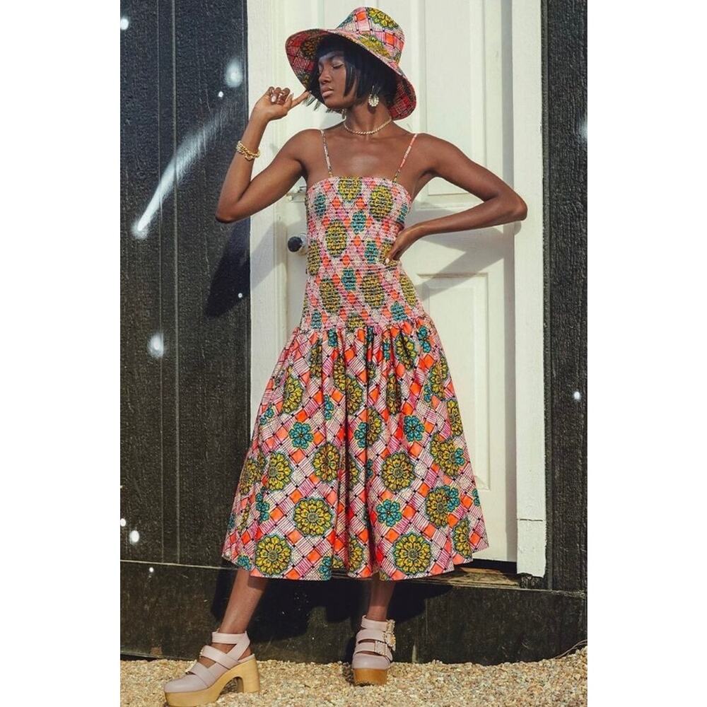 Autumn Adeigbo Pink Floral Winnie dress NWT Size 8 - Picture 2 of 7